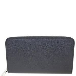 LOUIS VUITTON Zippy Organizer Taiga Leather Wallet Black