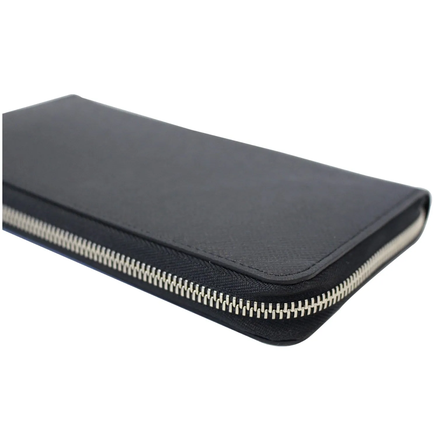 LOUIS VUITTON Zippy Organizer Taiga Leather Wallet Black