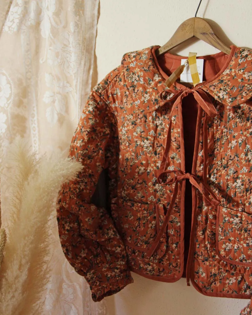 Lovie Quilted Jacket in Rust