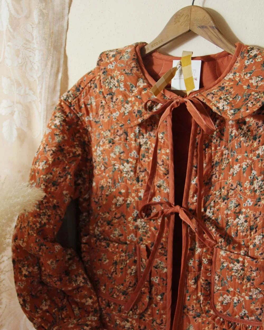 Lovie Quilted Jacket in Rust