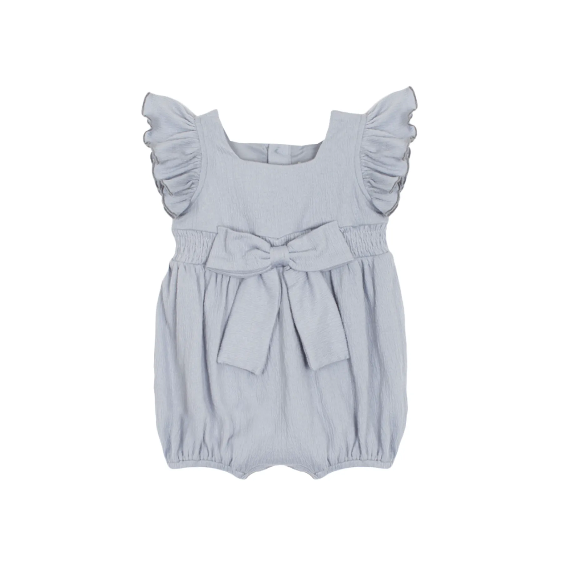 Mabel   Honey Earl Grey Textured Knit Romper