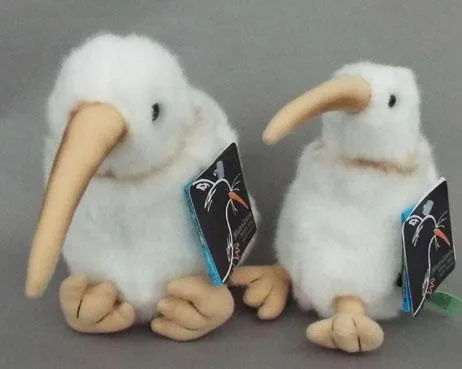 Manukura Rare White Kiwi Soft Toy with sound