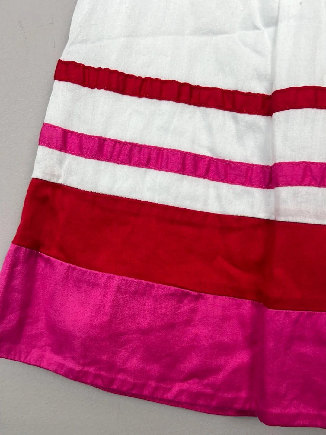 Mayoral pink/red/white stripe dress 9m