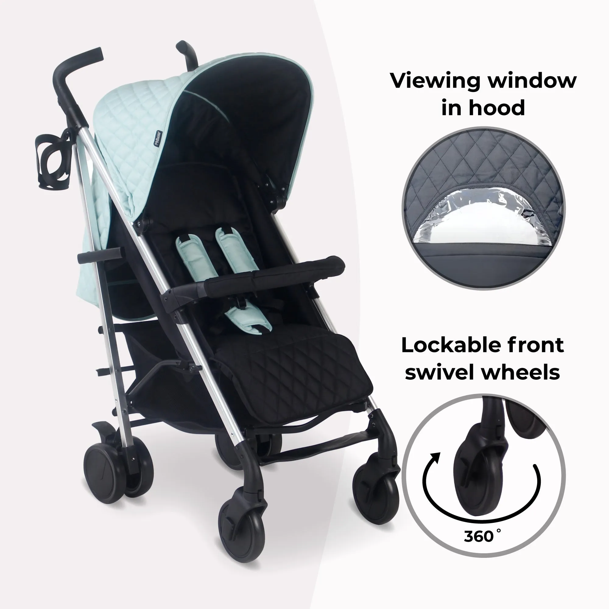 MB51 Stroller - Quilted Aqua