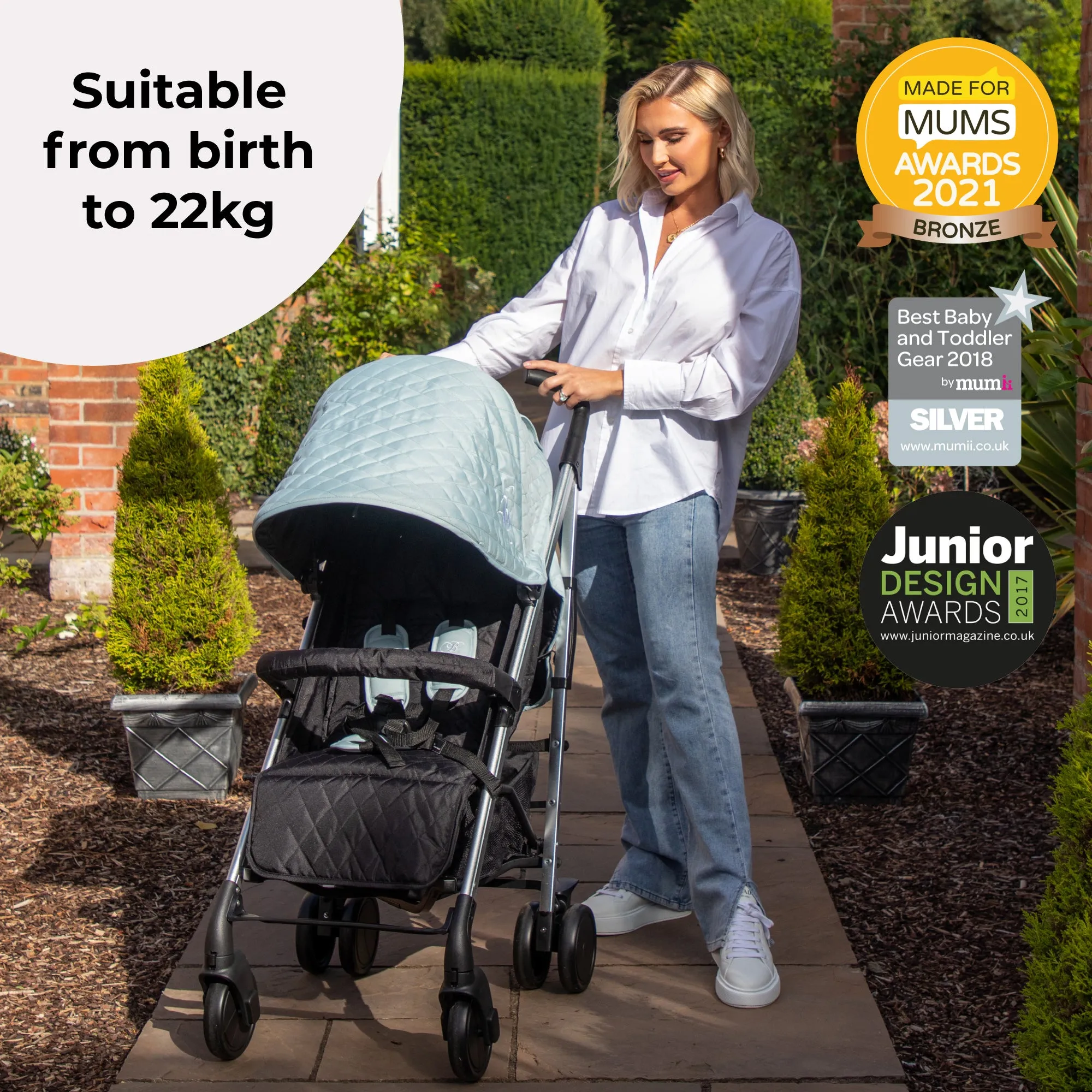 MB51 Stroller - Quilted Aqua