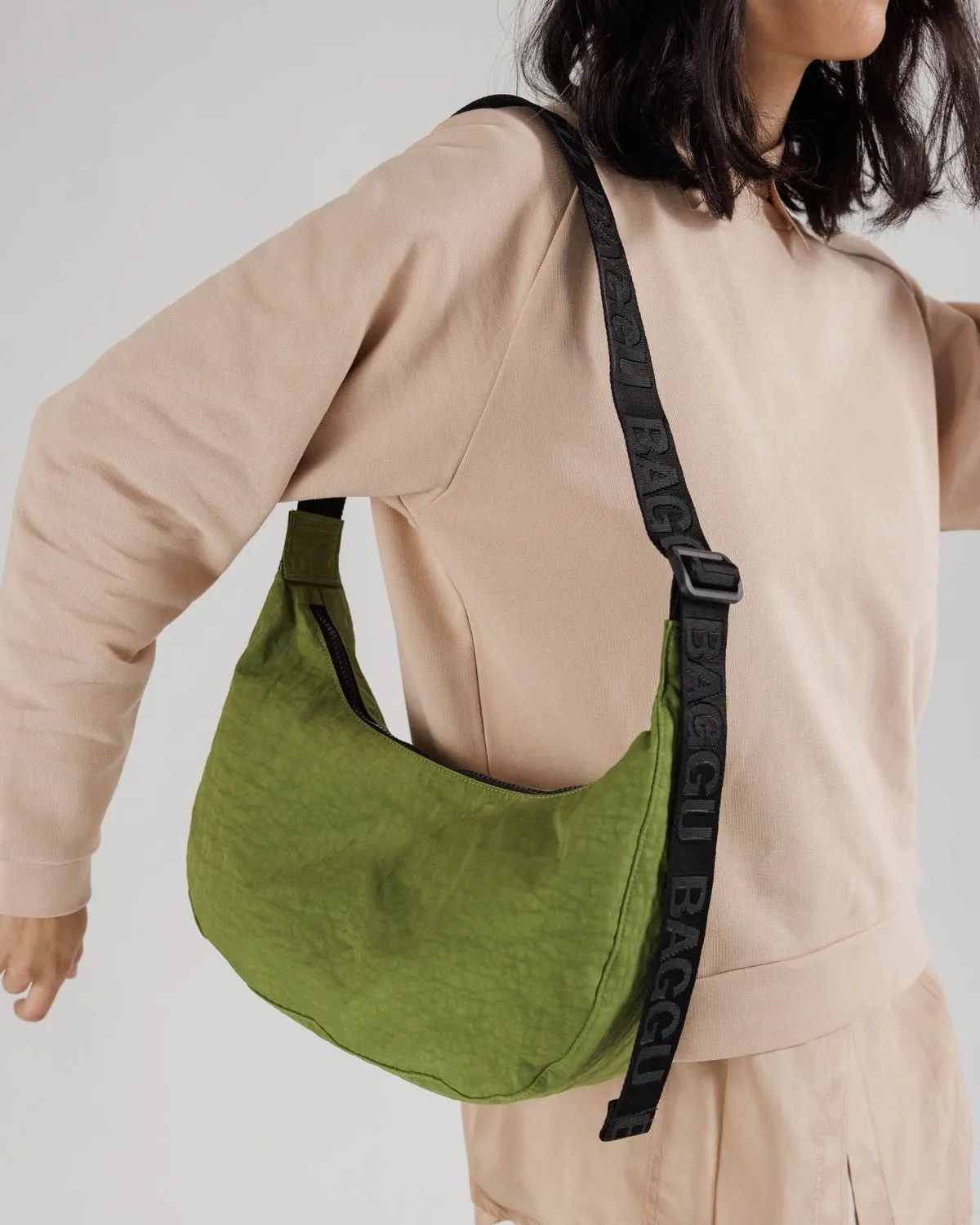 Medium Nylon Crescent Bag