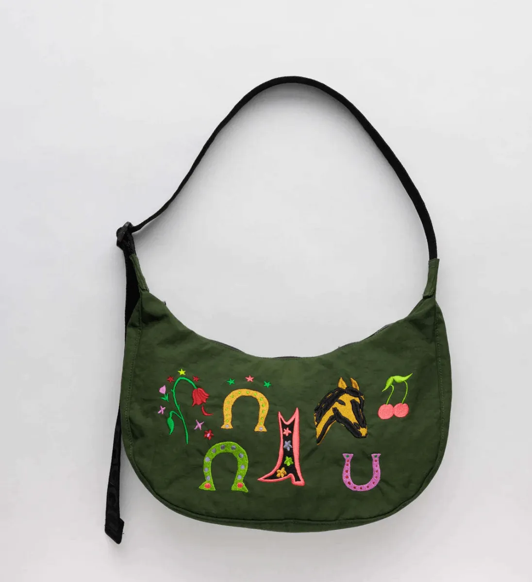 Medium Nylon Crescent Bag