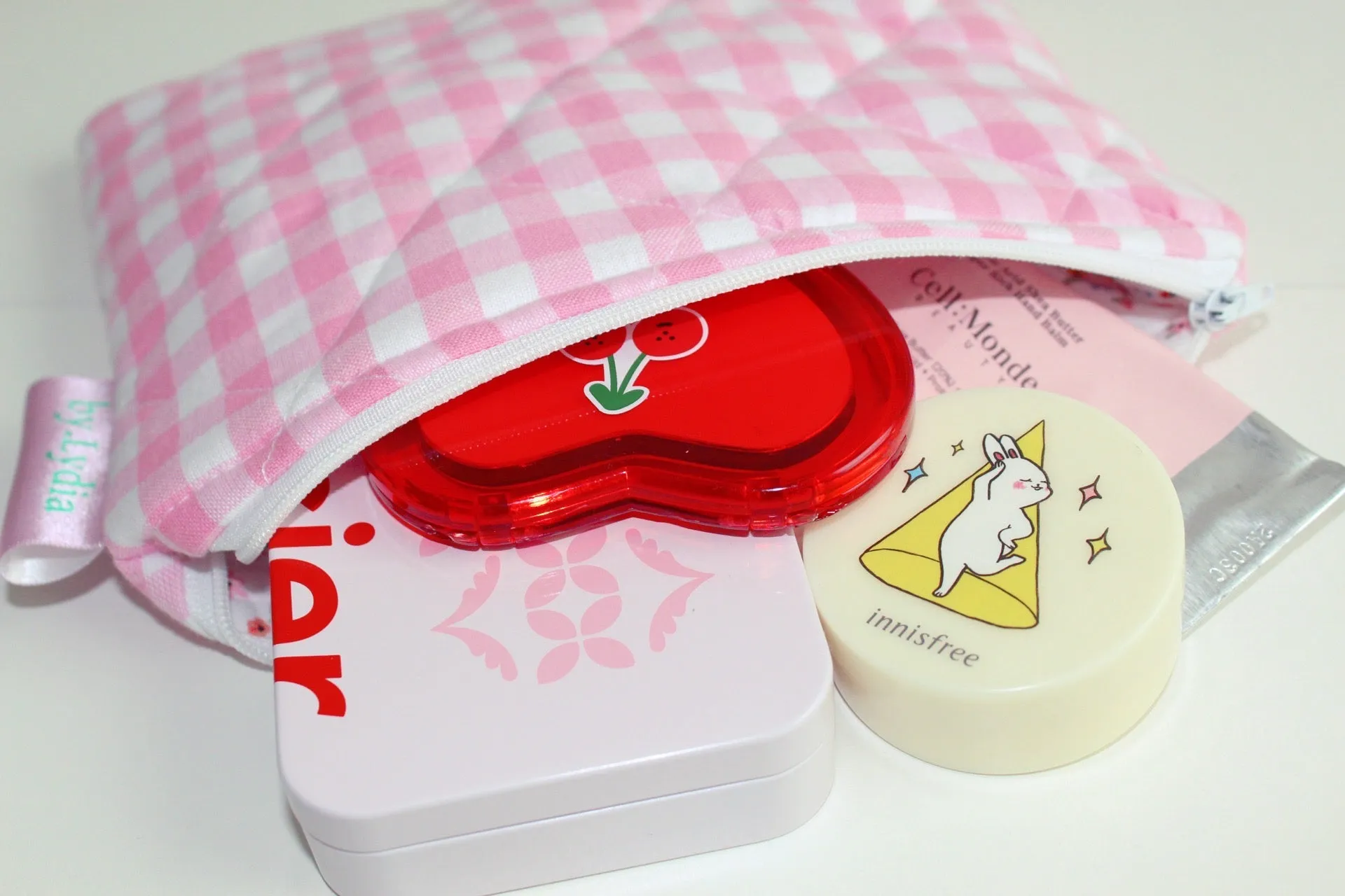 Medium Pouch - Pink Gingham