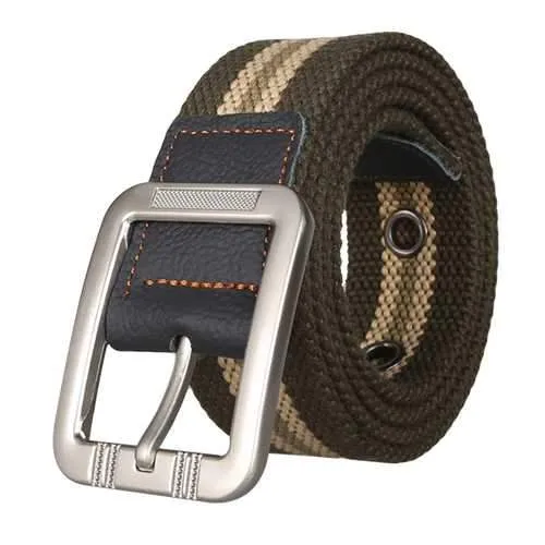 Men's Business Alloy Buckle Woven Stretch Belt