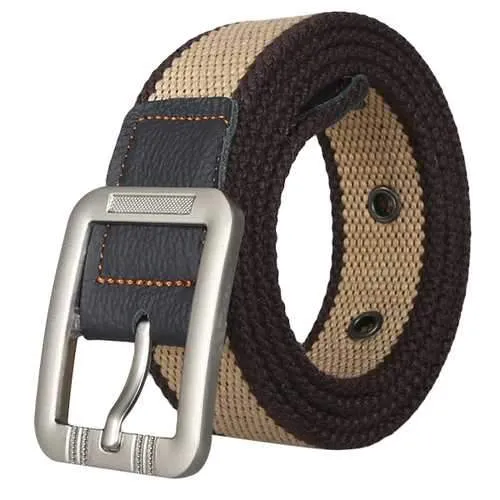 Men's Business Alloy Buckle Woven Stretch Belt