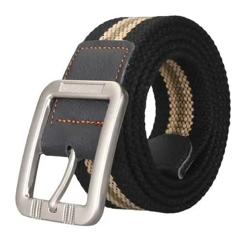 Men's Business Alloy Buckle Woven Stretch Belt