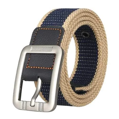 Men's Business Alloy Buckle Woven Stretch Belt