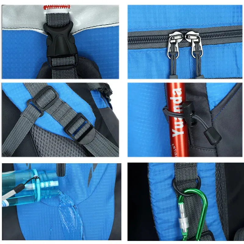 Men's Hiking Outdoor Nylon Backpack Travel Climbing Rucksack Sports Bag Camping Backpack School Bag Pack For Male Female Women