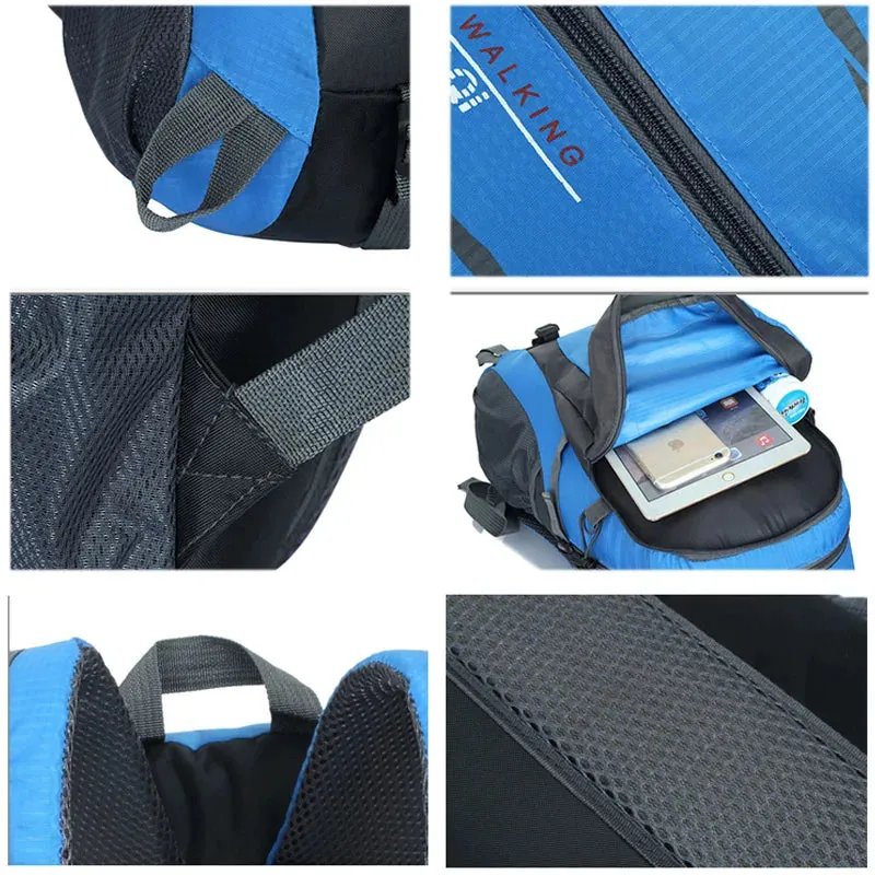 Men's Hiking Outdoor Nylon Backpack Travel Climbing Rucksack Sports Bag Camping Backpack School Bag Pack For Male Female Women