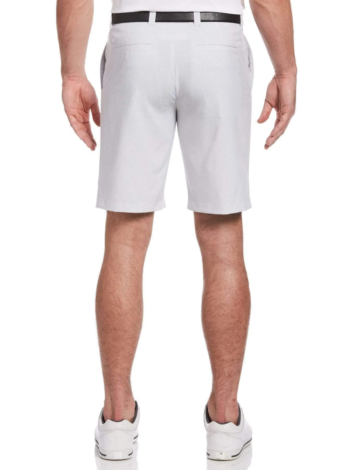 Mens Textured Grid Printed Short