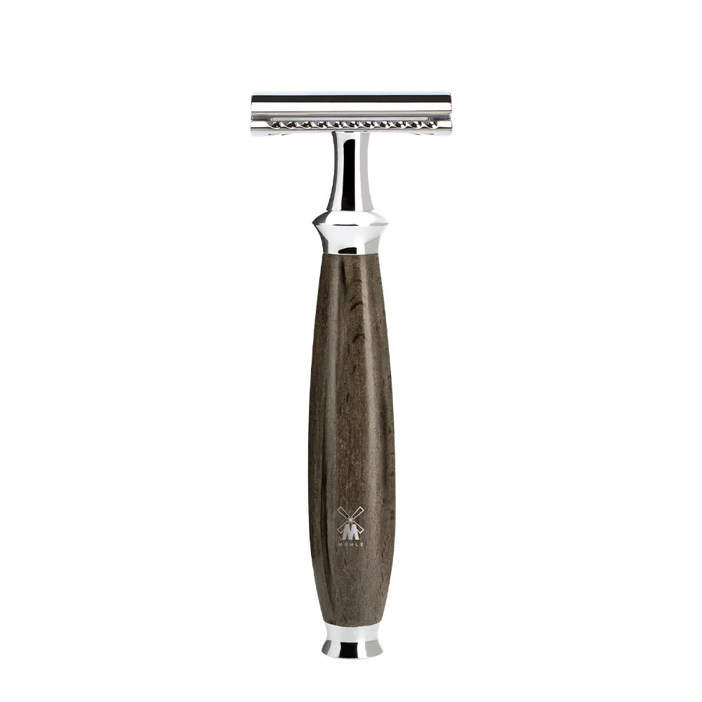 MÜHLE PURIST Safety Razor, Closed Comb, Grained Beech