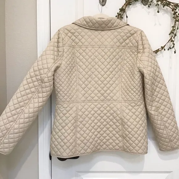 Michael Kors Quilted Jacket Tan, Size L, EUC