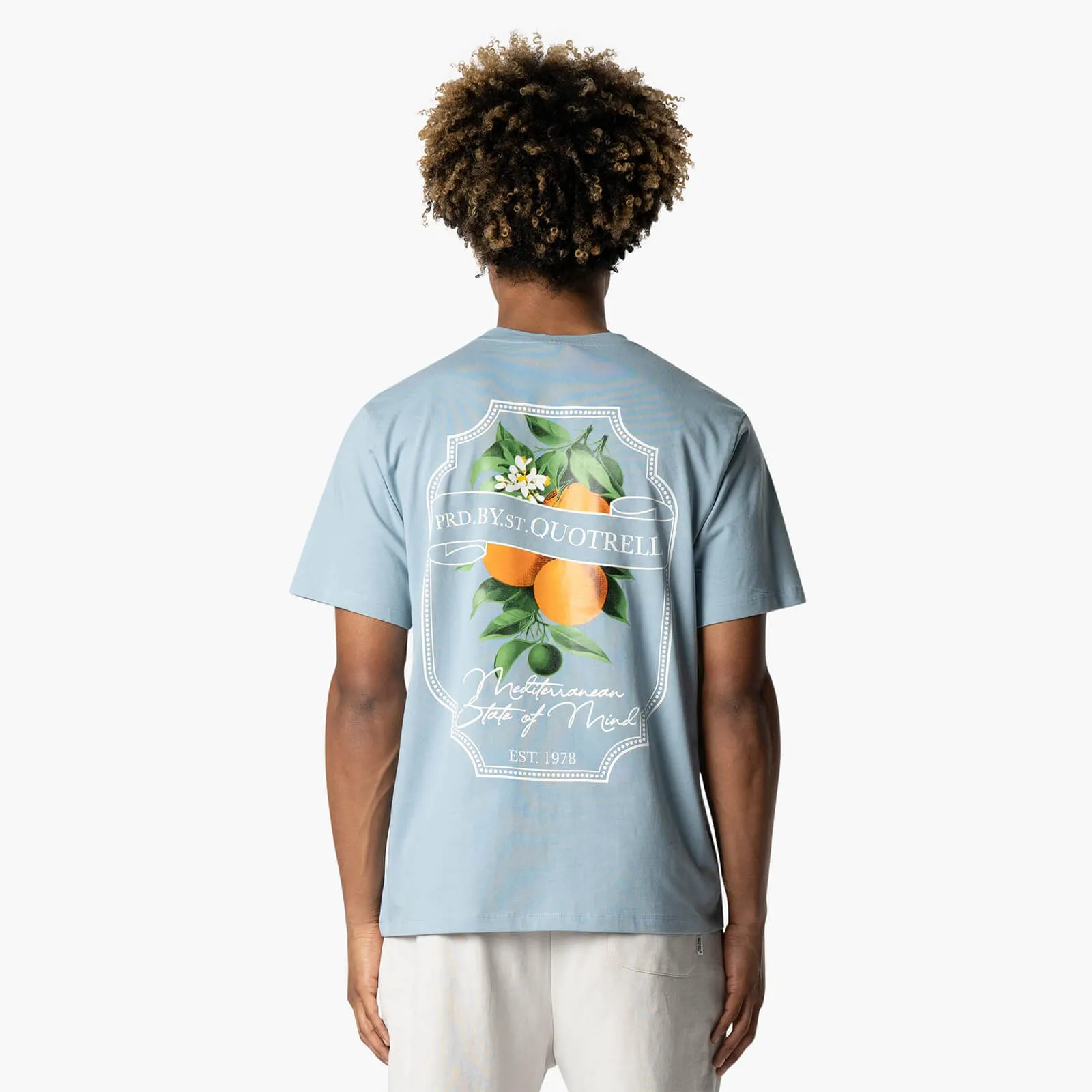 MINEOLA TEE | MUTED BLUE/WHITE