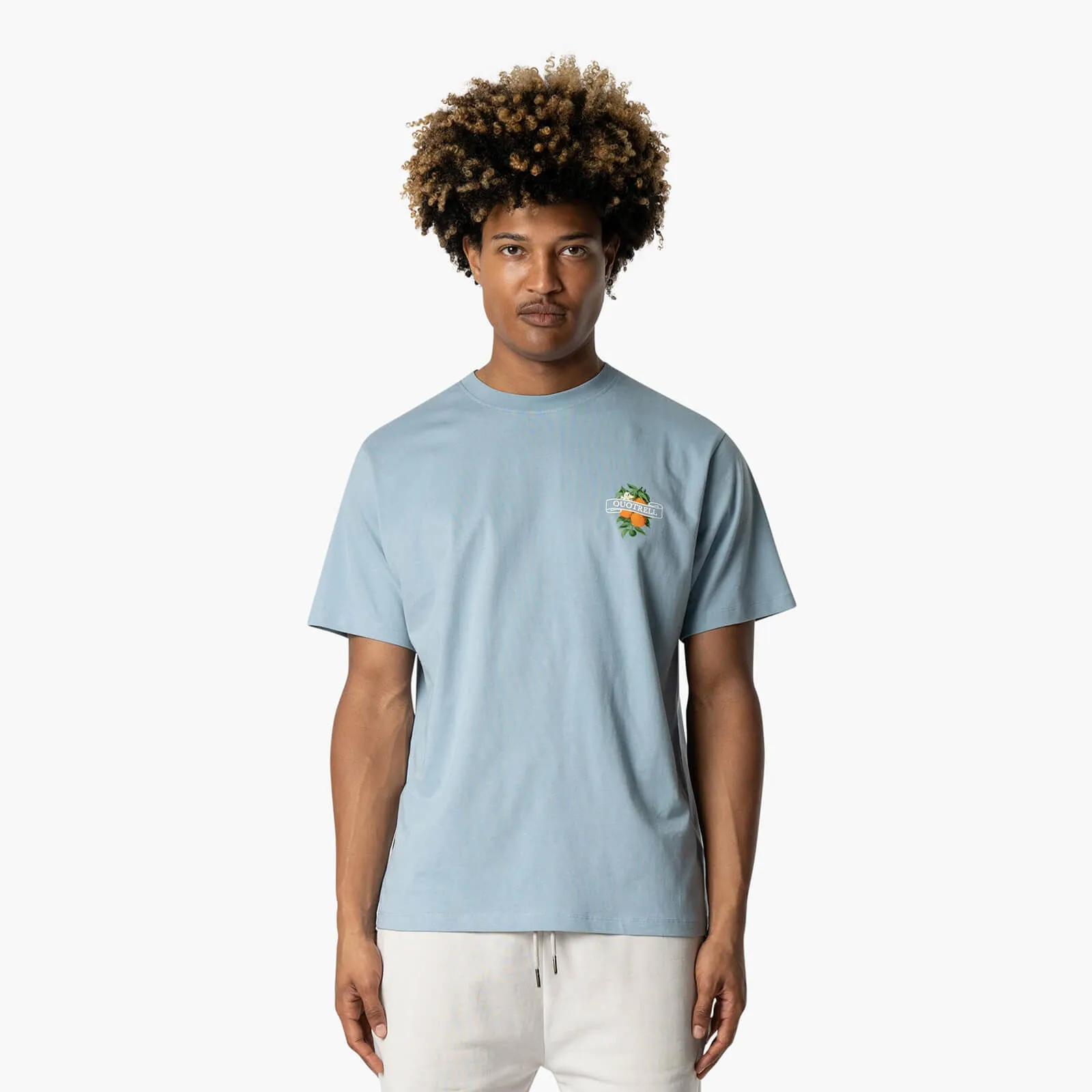 MINEOLA TEE | MUTED BLUE/WHITE