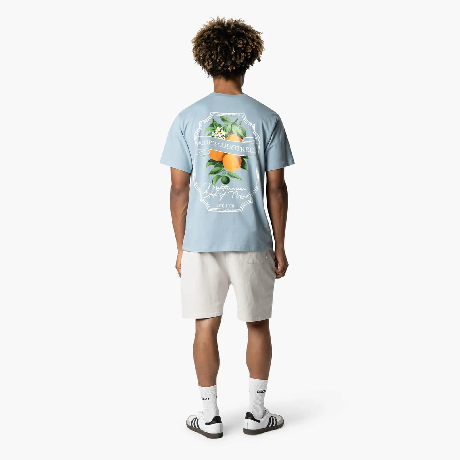 MINEOLA TEE | MUTED BLUE/WHITE