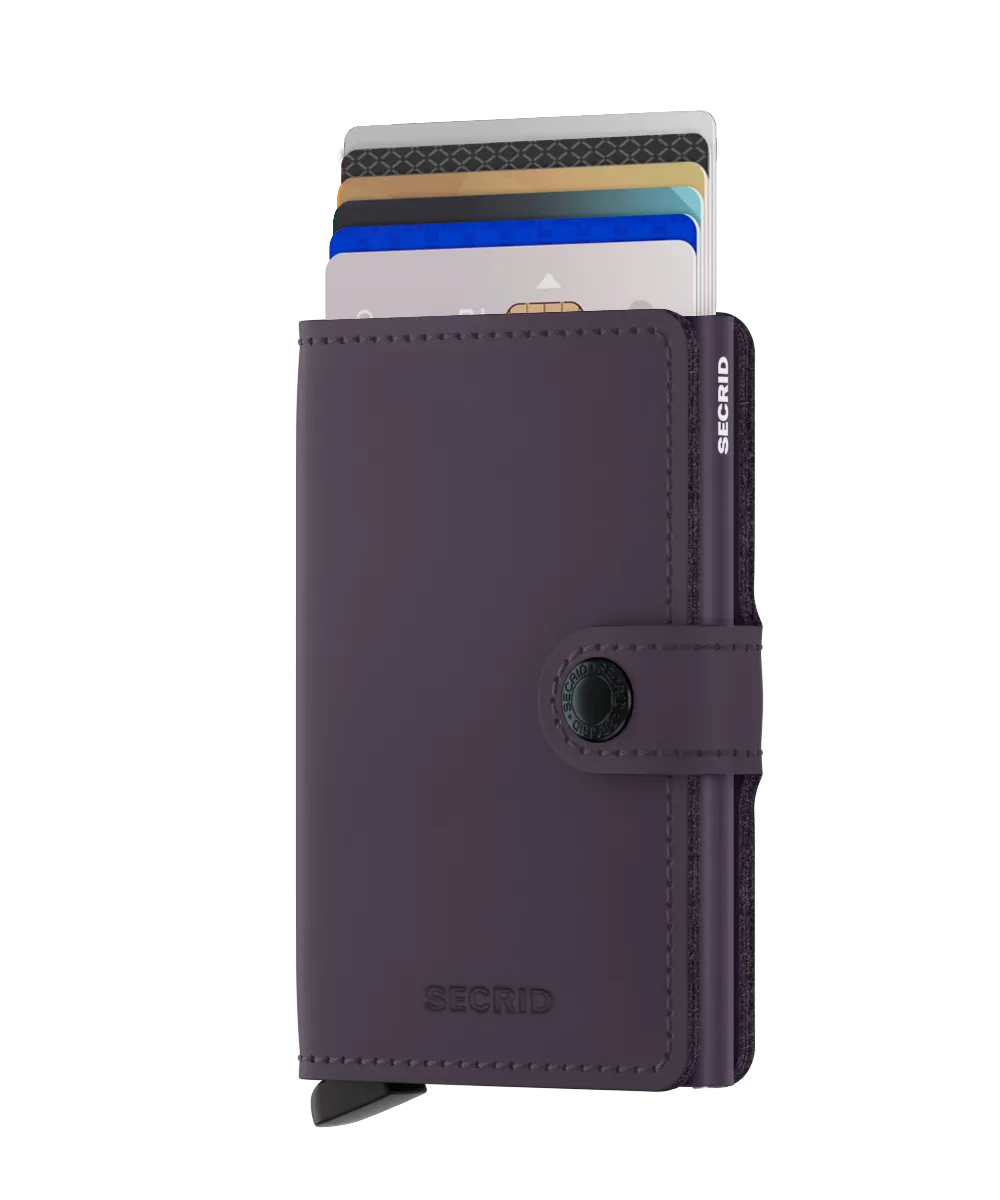 Miniwallet Matte Dark Purple RFID Secure
