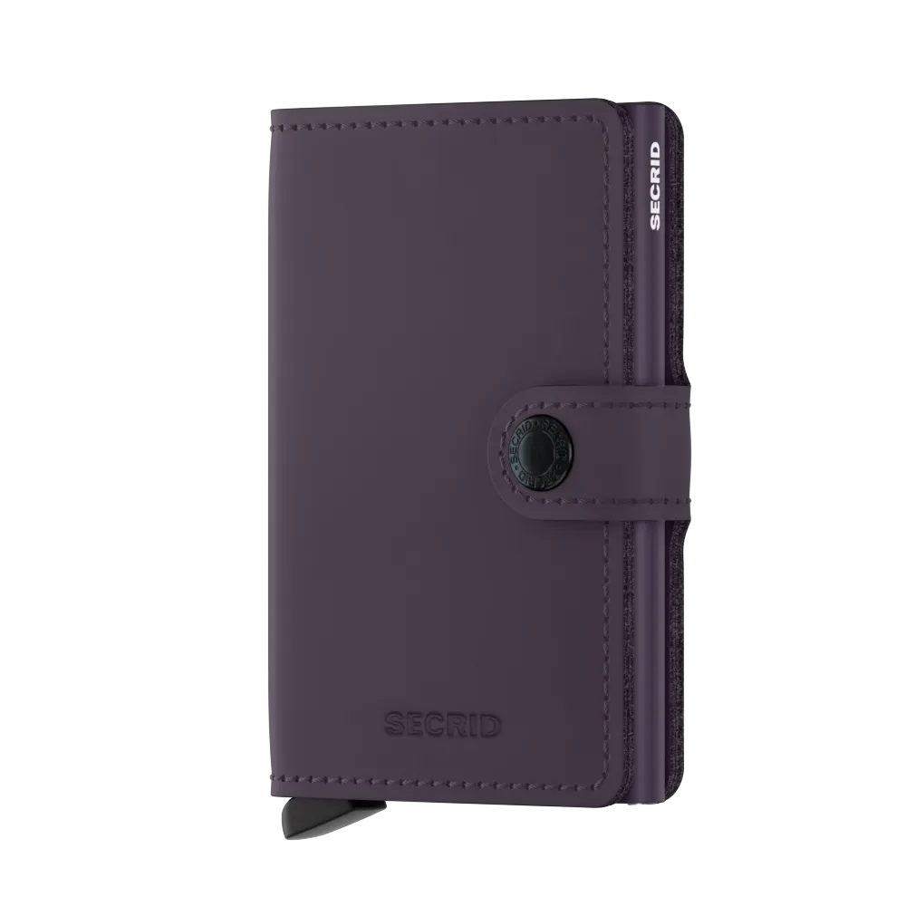 Miniwallet Matte Dark Purple RFID Secure