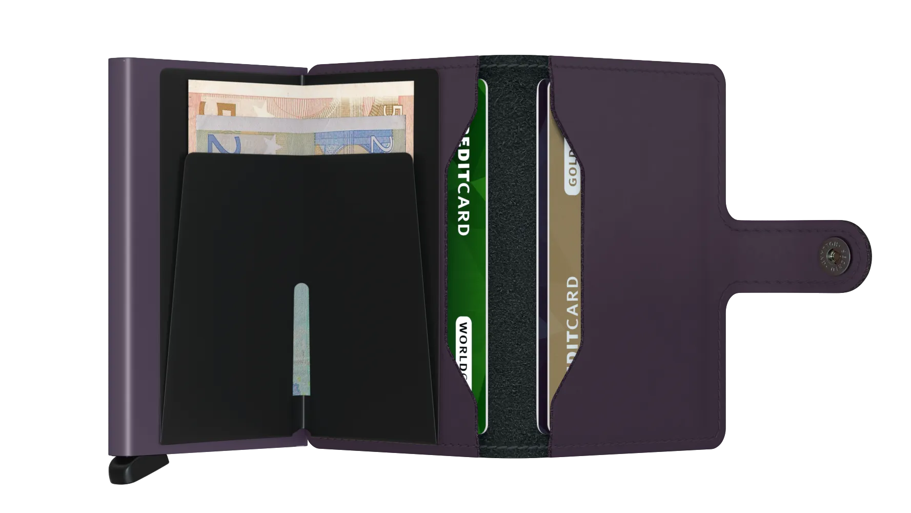 Miniwallet Matte Dark Purple RFID Secure