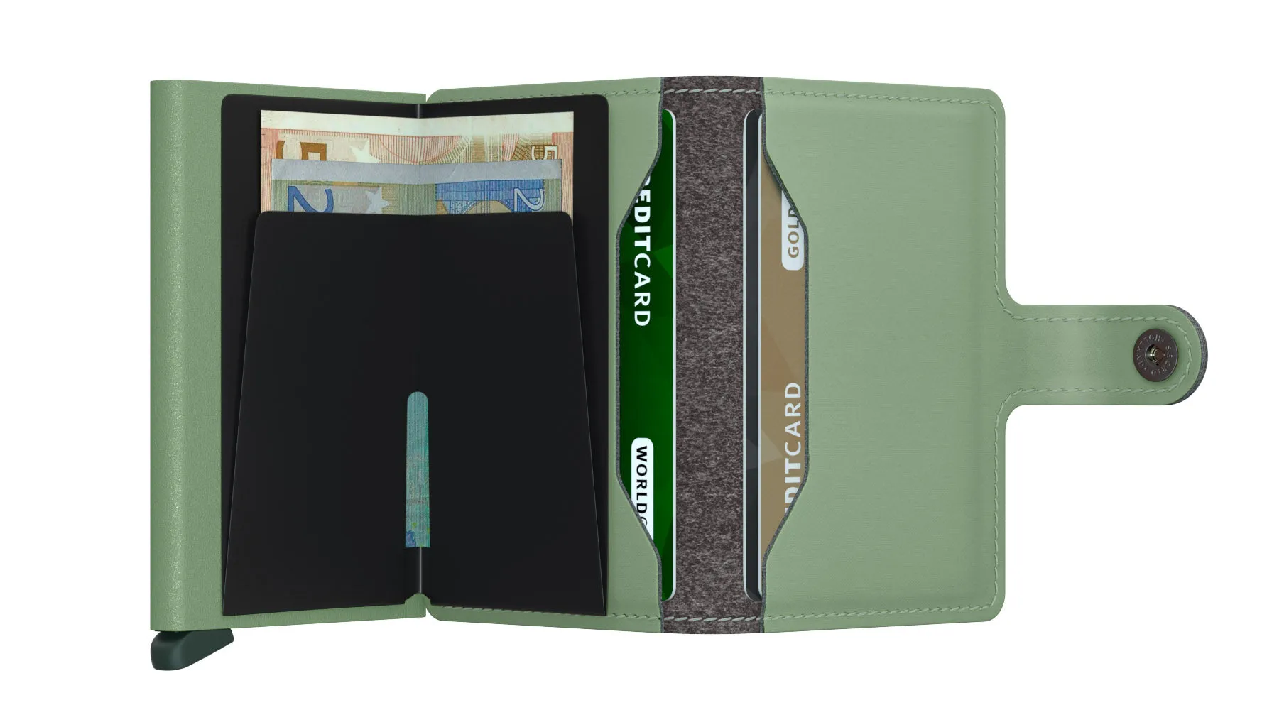Miniwallet Vegan Yard Pistachio/Pistachio RFID Secure