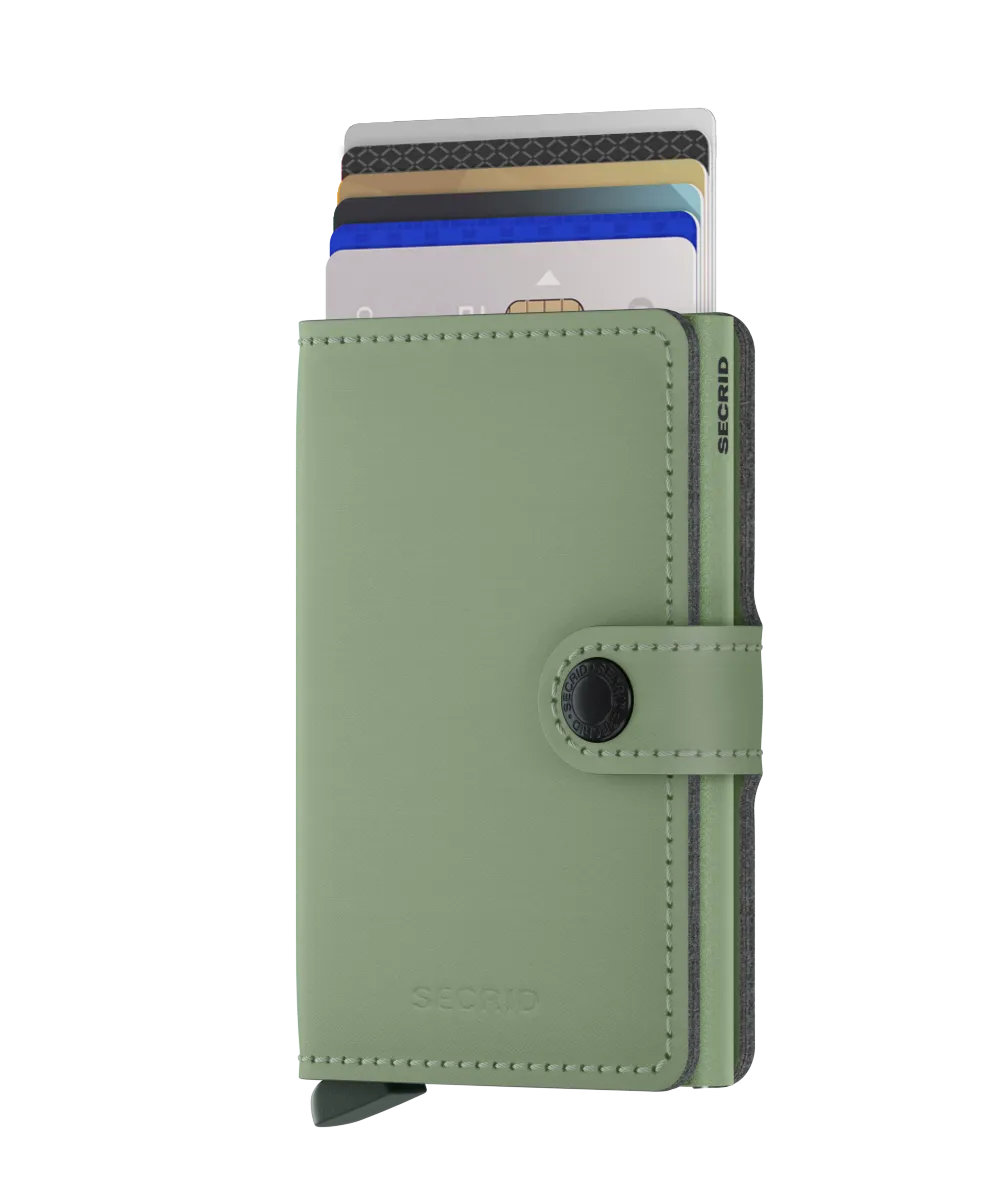 Miniwallet Vegan Yard Pistachio/Pistachio RFID Secure