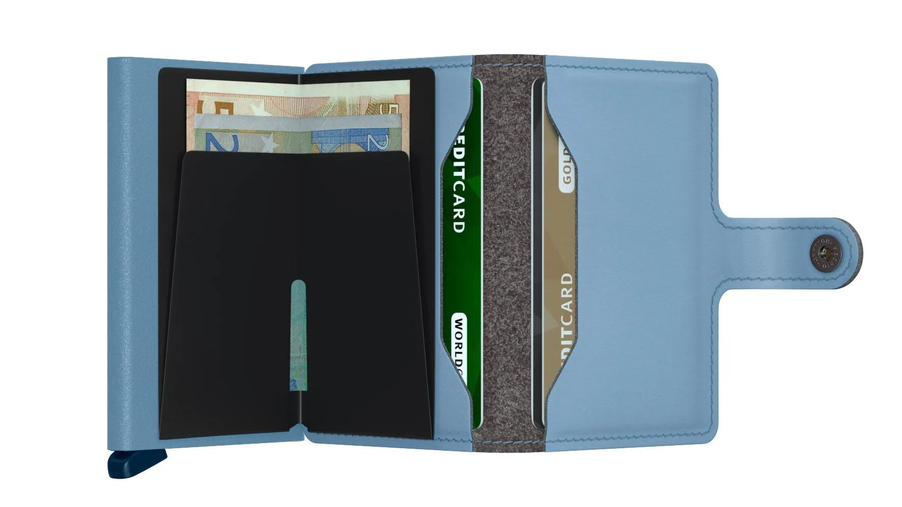 Miniwallet Vegan Yard Sky Blue/Blue RFID Secure