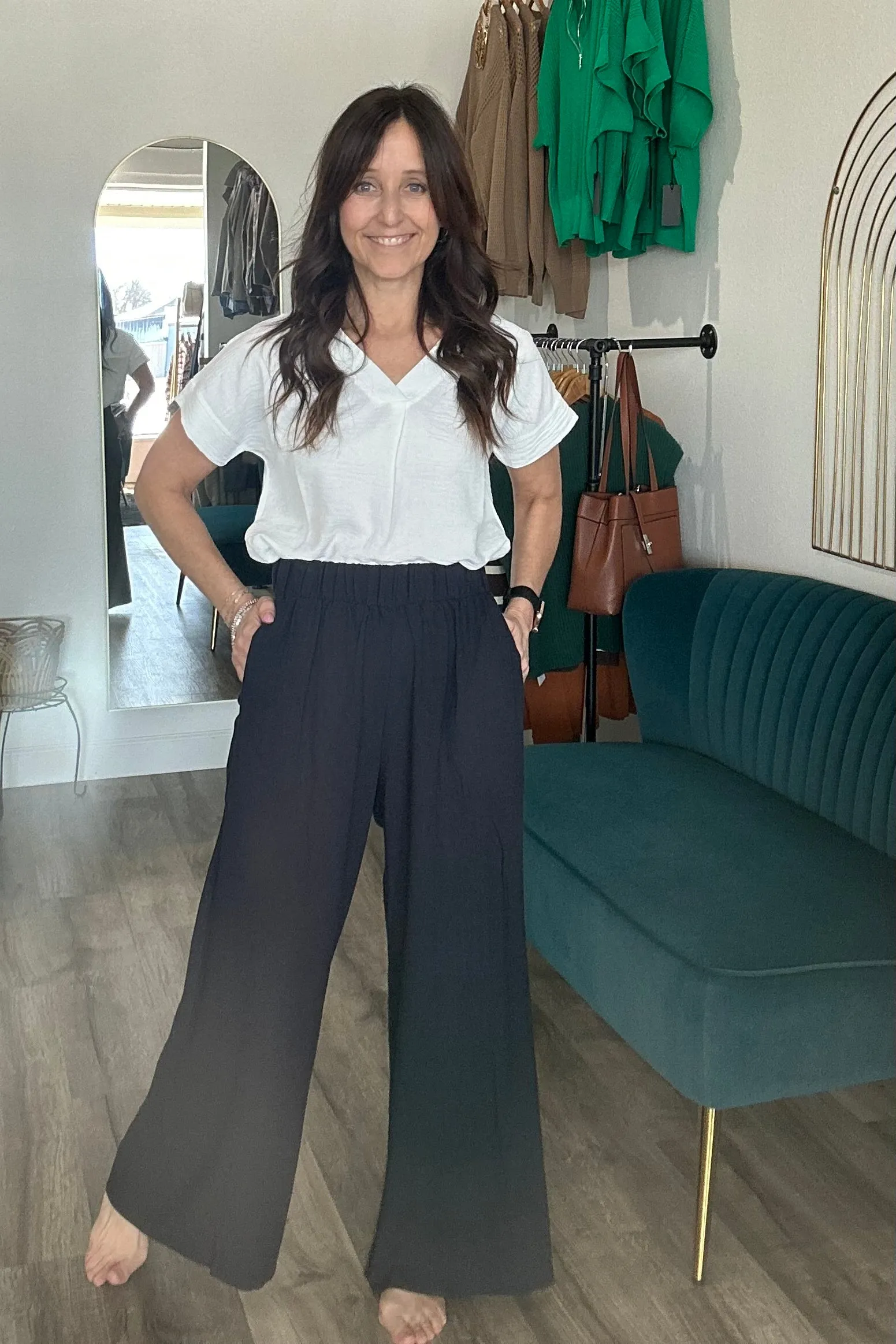 Miranda Textured White Top