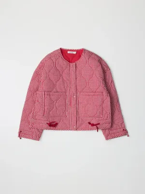 Mod Ref - Rochelle Quilted Gingham Jacket (Red)