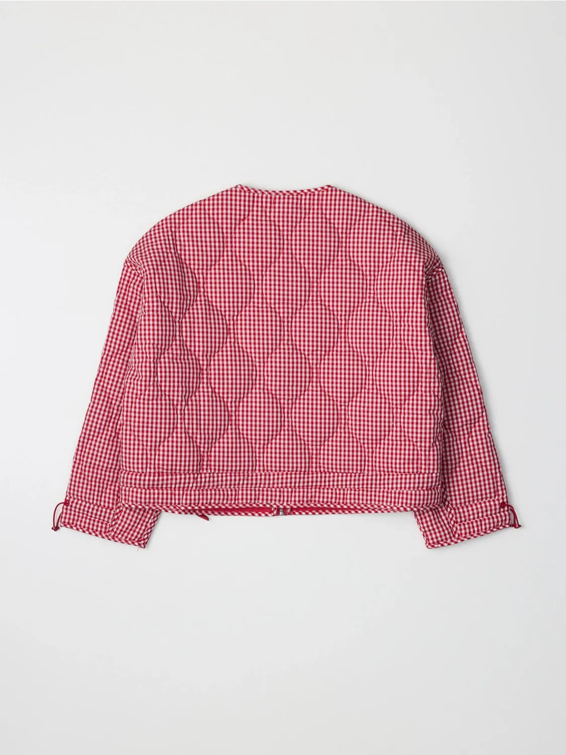 Mod Ref - Rochelle Quilted Gingham Jacket (Red)