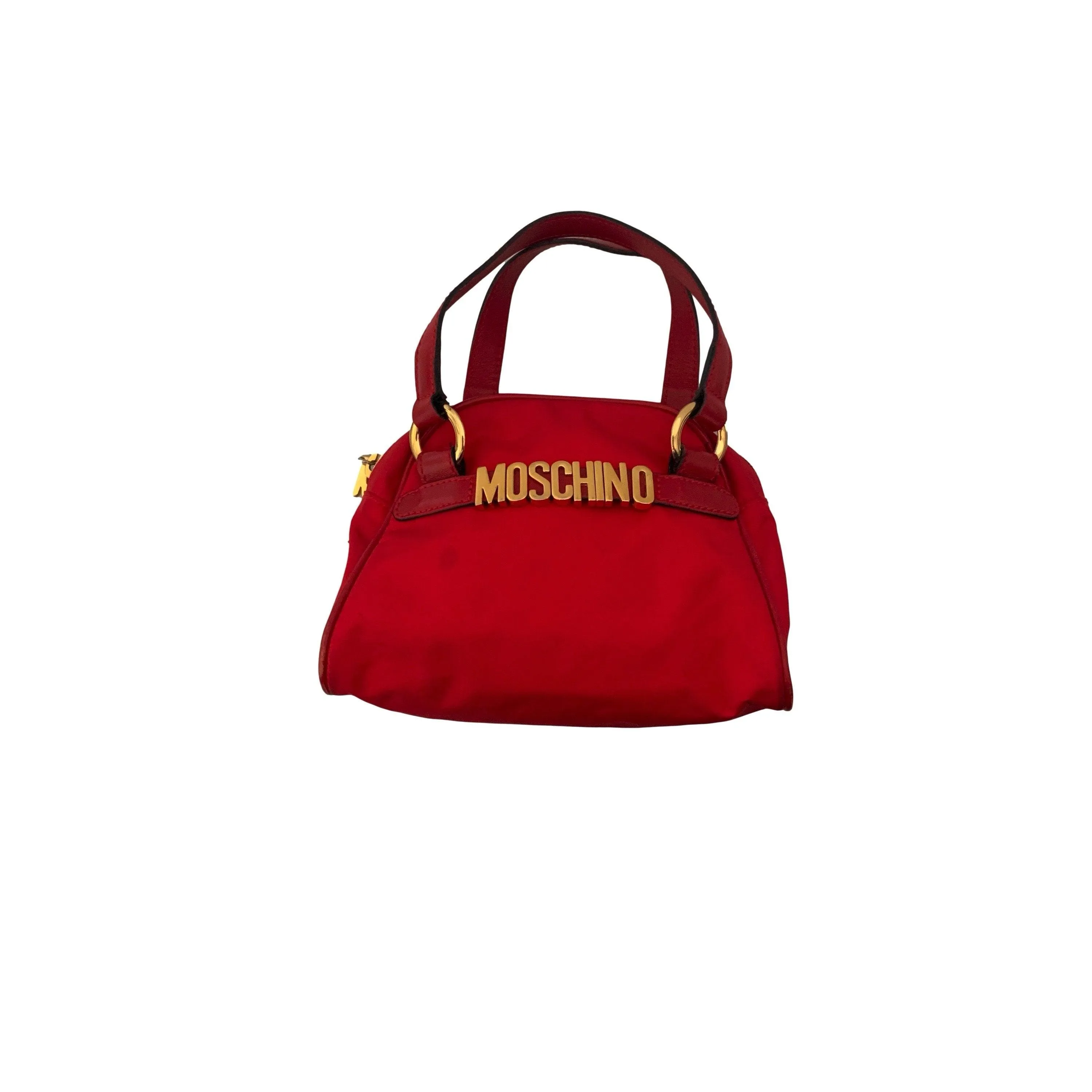 Moschino Red Nylon Mini Two-Way Bag