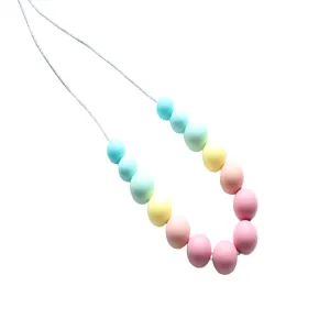 Muted Rainbow Teething Necklace