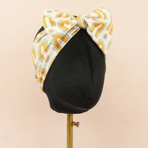 Muted Retro Rainbows Top Knot Headband