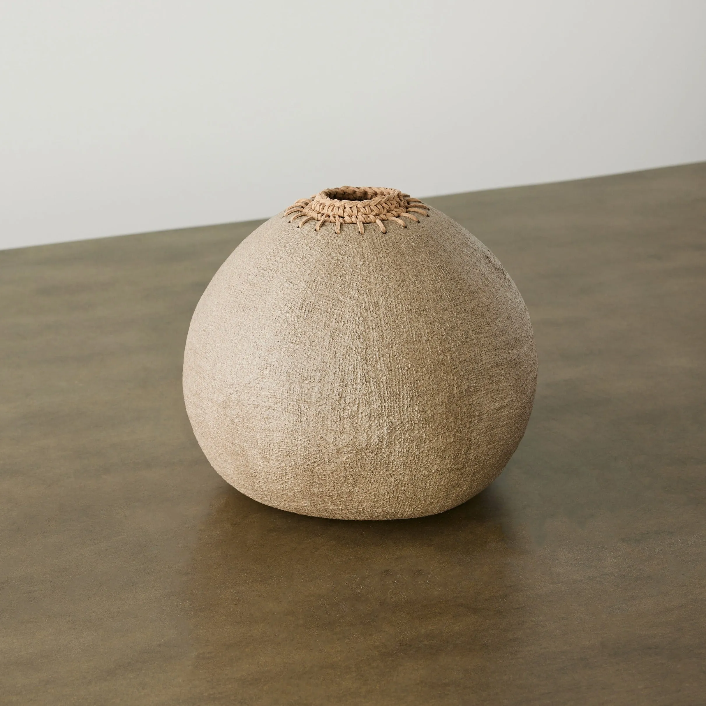 Muted Taupe Crochet Pot