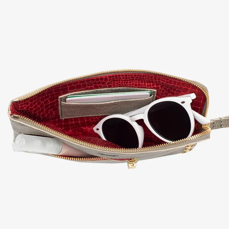 Nash Small (Pewter Red Zip)