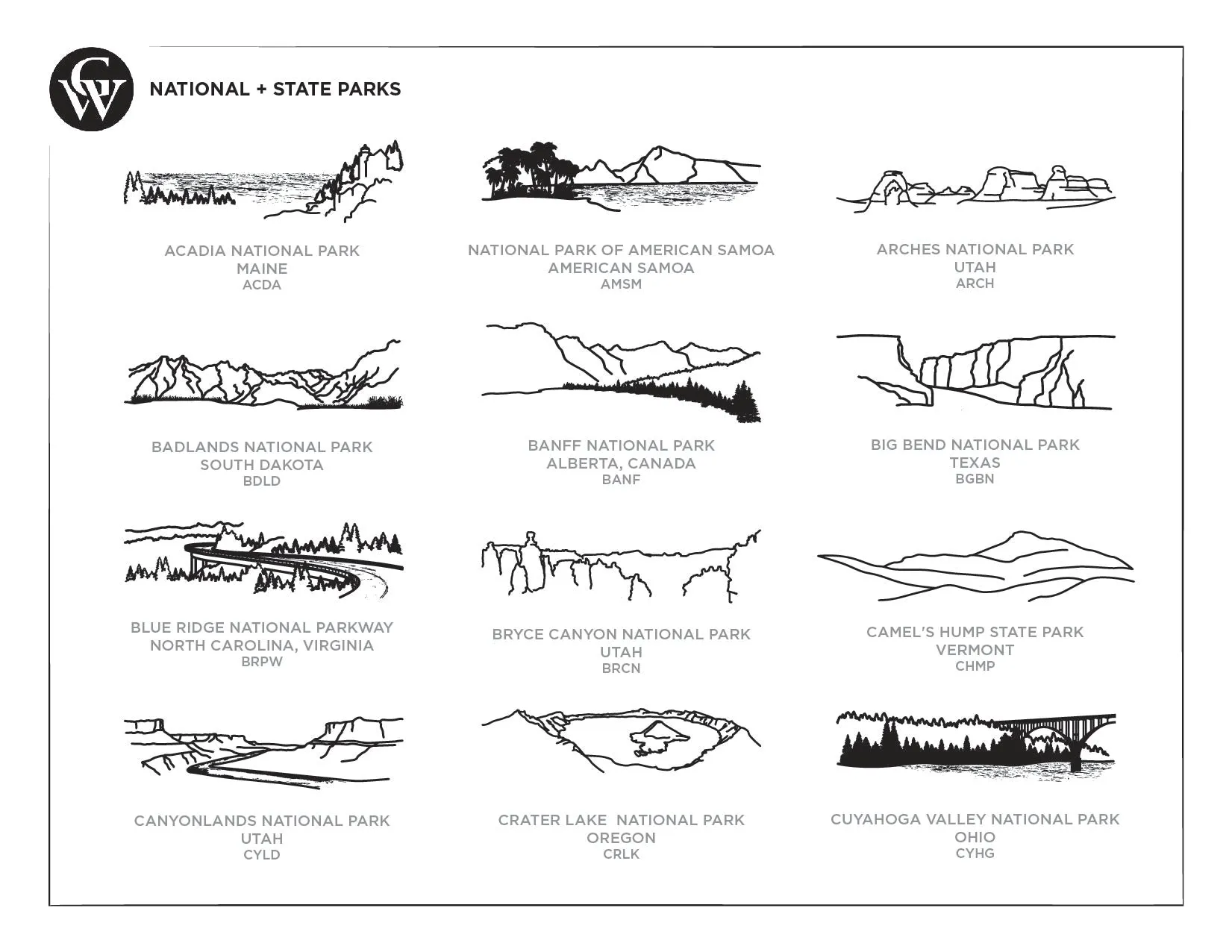 National Park Hardwood Plaque