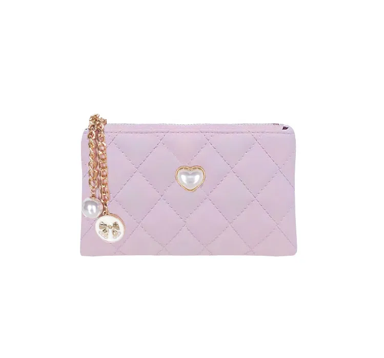 NEW! PINK QUILTED POUCH