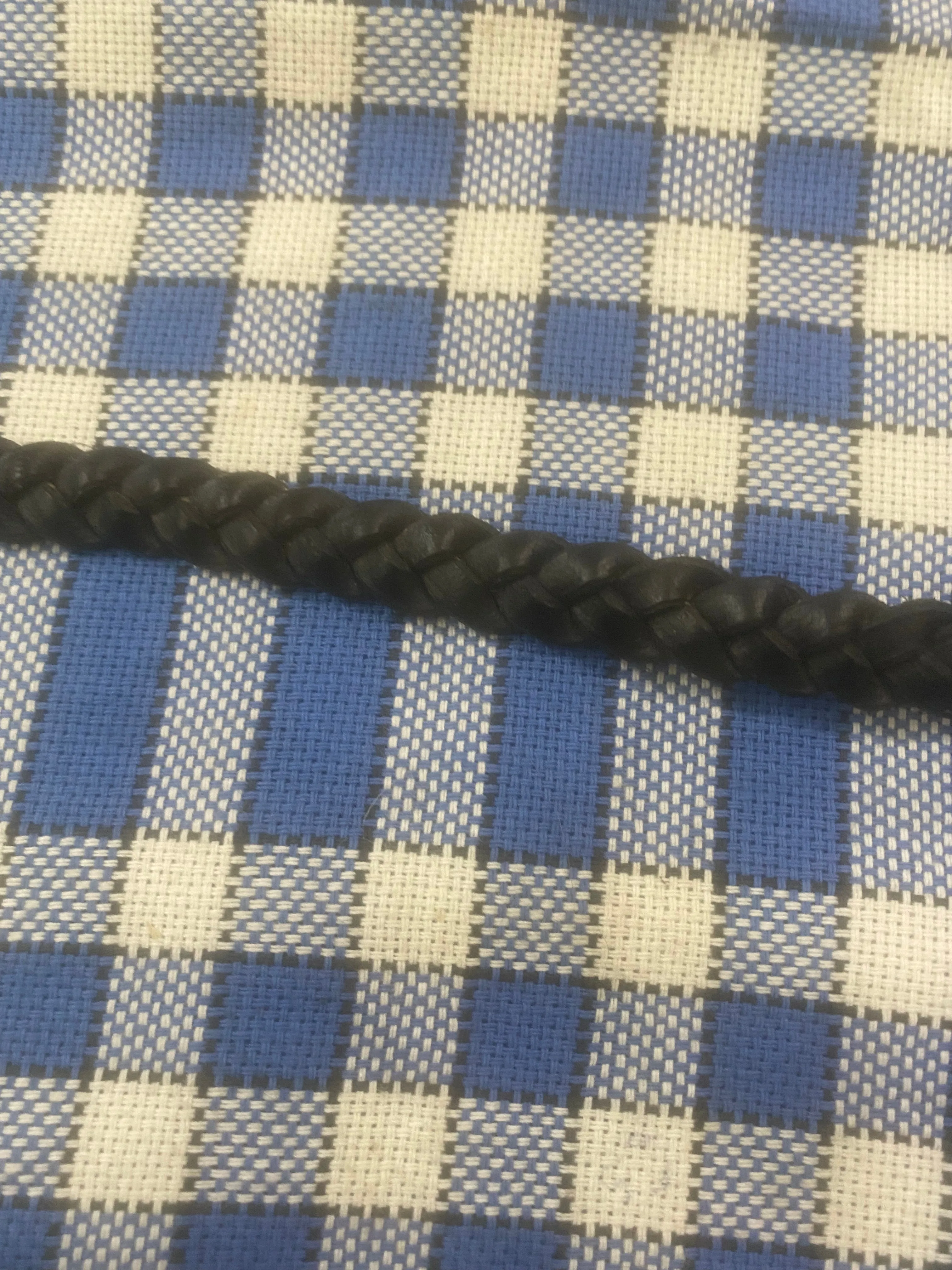 New plaited browband on black FREE POSTAGE🟢
