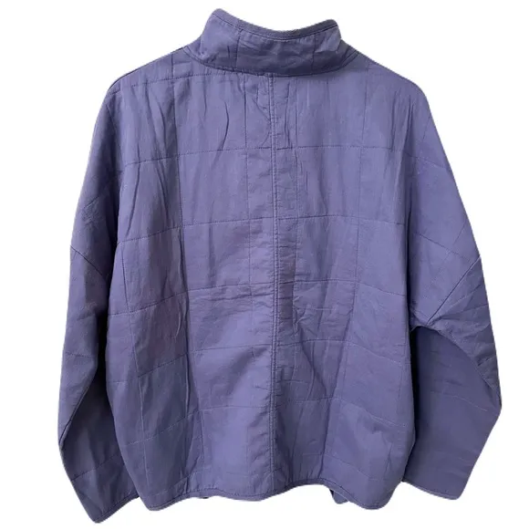 NEW Revolve Amuse Society Womens Small Quilted Beach Chic Jacket Med Periwinkle