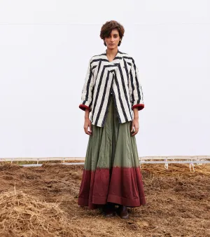 New Season Spring Summer 2025-Jacket-Cotton Mul Jade Black & white-KW908-Fashion Edit Diana by Khara Kapas