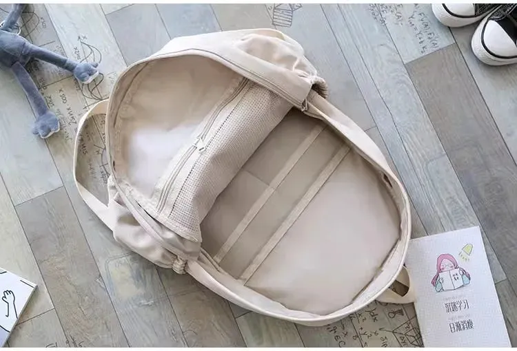 New Waterproof Nylon Women Backpack Female Travel Bag Backpacks Schoolbag for Teenage Girls Solid Color Bookbag Mochila Bookbag