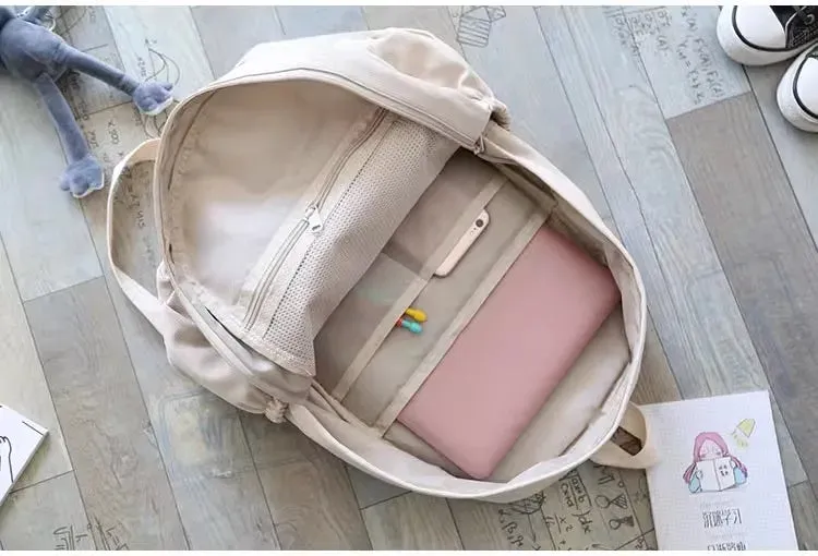 New Waterproof Nylon Women Backpack Female Travel Bag Backpacks Schoolbag for Teenage Girls Solid Color Bookbag Mochila Bookbag