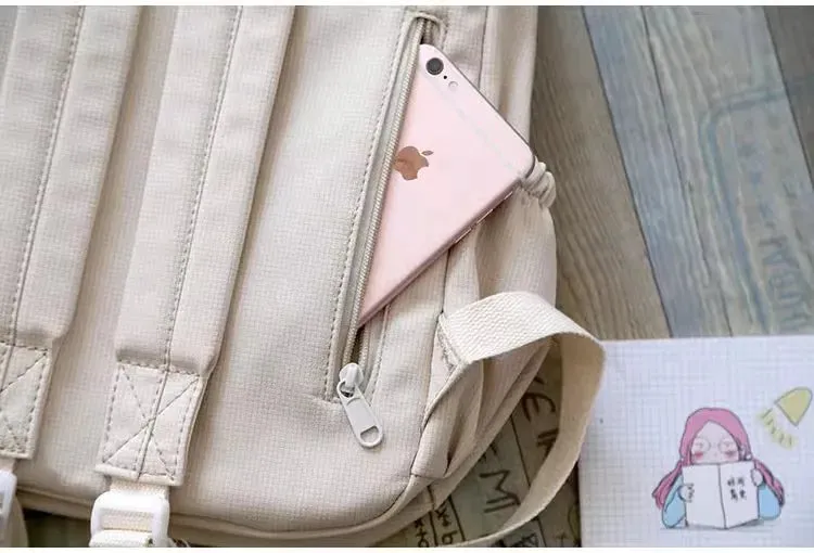 New Waterproof Nylon Women Backpack Female Travel Bag Backpacks Schoolbag for Teenage Girls Solid Color Bookbag Mochila Bookbag