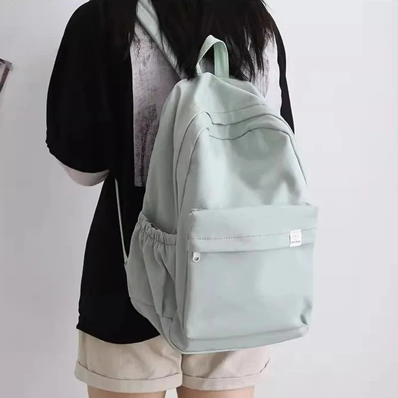 New Waterproof Nylon Women Backpack Female Travel Bag Backpacks Schoolbag for Teenage Girls Solid Color Bookbag Mochila Bookbag