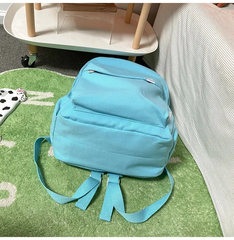 New Waterproof Nylon Women Backpack Female Travel Bag Backpacks Schoolbag for Teenage Girls Solid Color Bookbag Mochila Bookbag