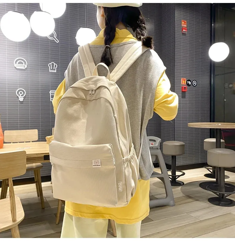 New Waterproof Nylon Women Backpack Female Travel Bag Backpacks Schoolbag for Teenage Girls Solid Color Bookbag Mochila Bookbag