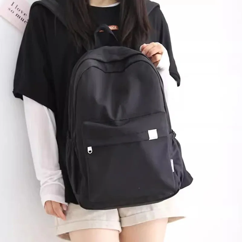 New Waterproof Nylon Women Backpack Female Travel Bag Backpacks Schoolbag for Teenage Girls Solid Color Bookbag Mochila Bookbag